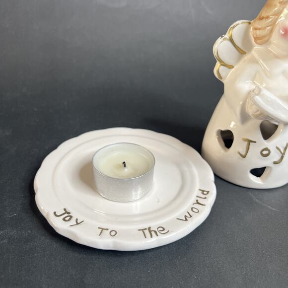 Hermitage Pottery Angel Tealite –“Joy to the World” Signed John Toth VTG Ceramic - Picture 10 of 11